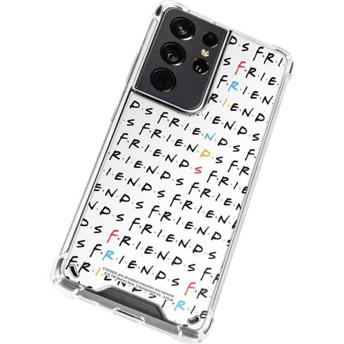 Warner Bros FRIENDS Pattern Galaxy S21 Ultra 5G Clear Case